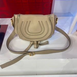 Chloe Marcie Medium Cross Body Bag Nut Tan